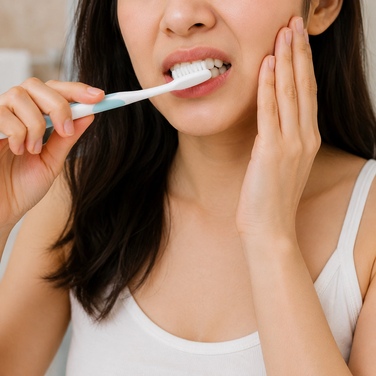 brushing teeth feeling pain